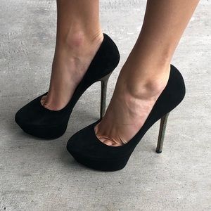 Sergio Rossi platform pump w/ stingray heel sz 36